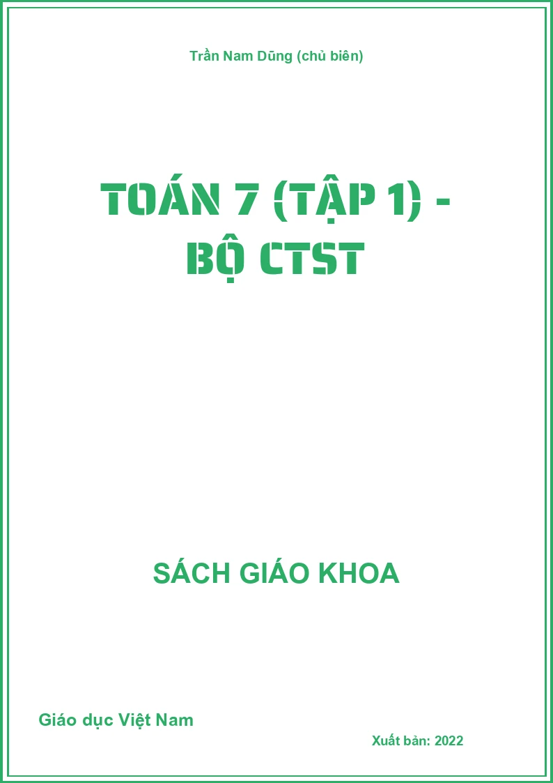 Toán 7 (Tập 1) - Bộ CTST