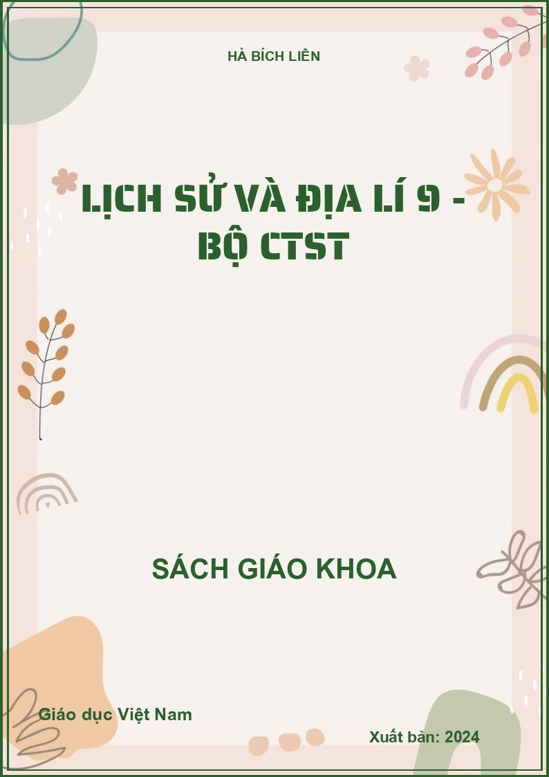 Lịch sử và Địa lí 9 - Bộ CTST