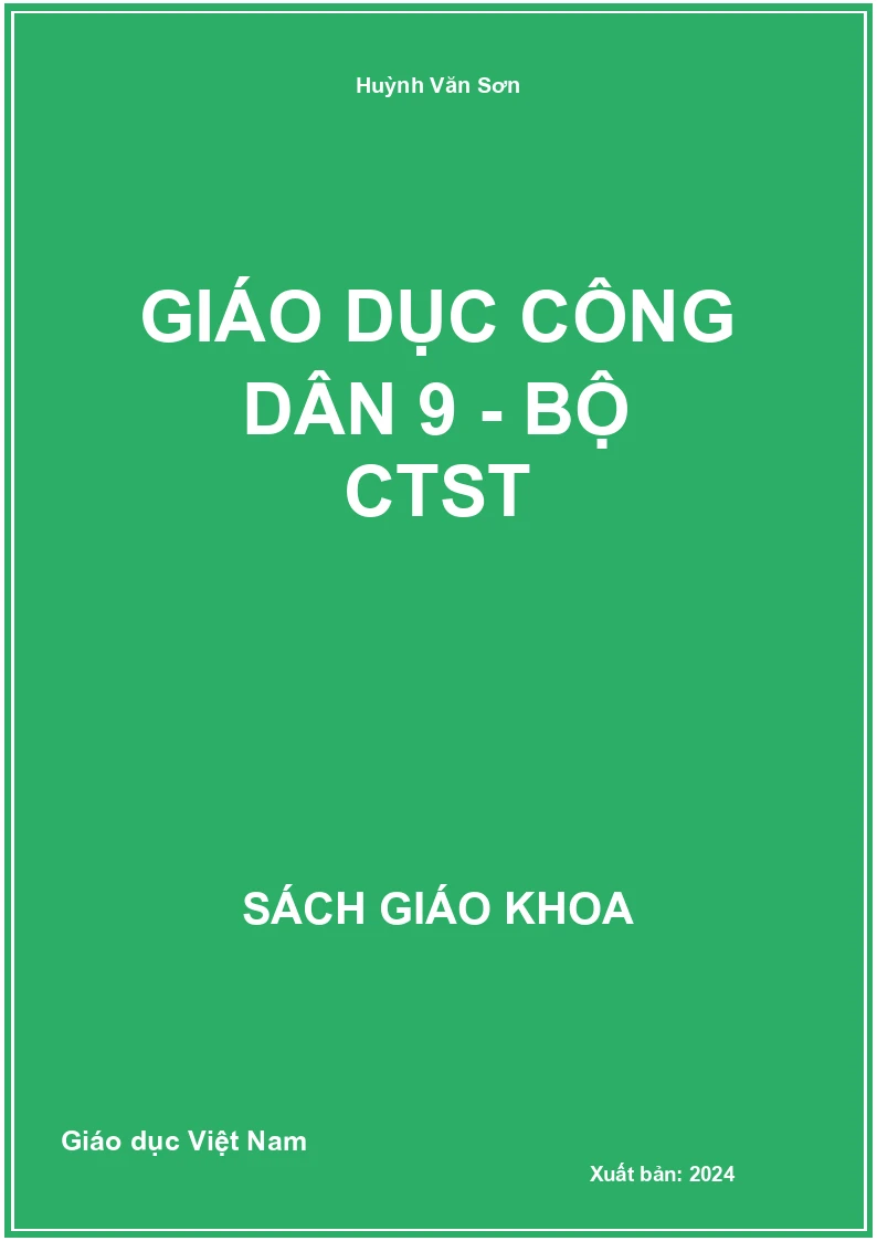 Giáo dục công dân 9 - Bộ CTST