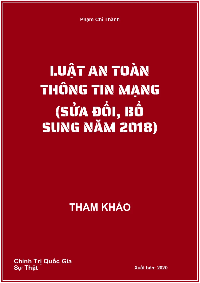 Luật an toàn thông tin mạng (sửa đổi, bổ sung năm 2018)