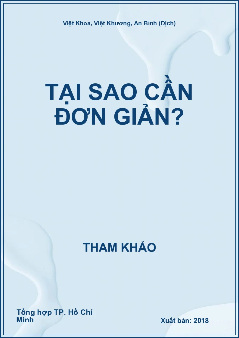 Tại Sao Cần Đơn Giản?