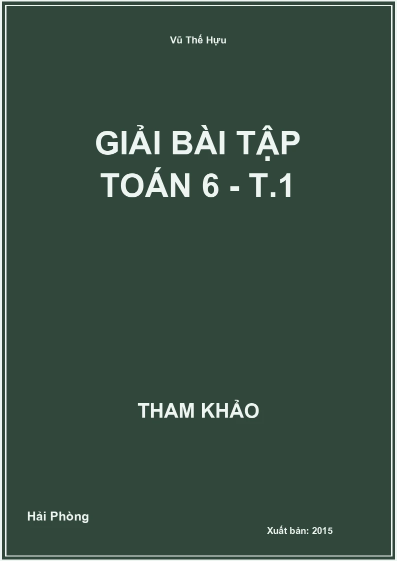 Giải bài tập Toán 6 - T.1