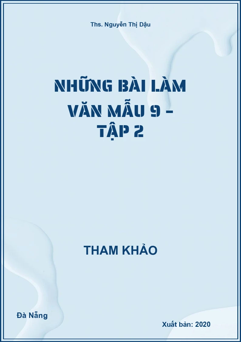 Những bài làm Văn mẫu 9 – tập 2