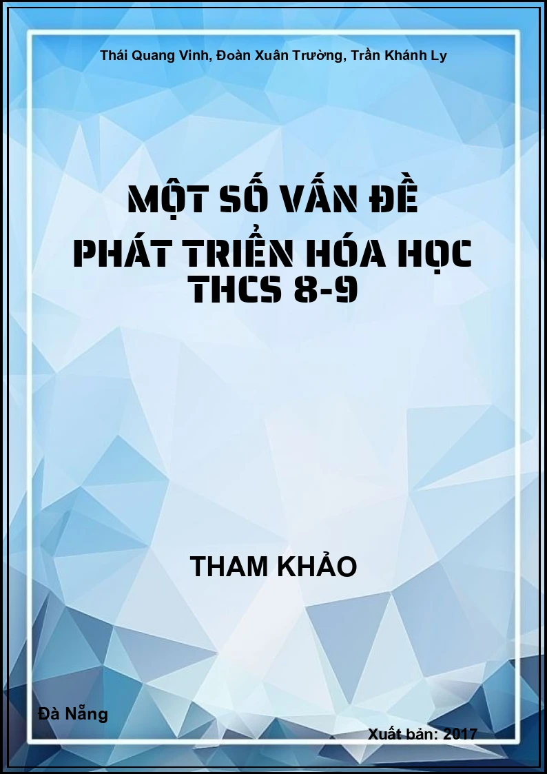 Một số vấn đề phát triển hóa học THCS 8-9