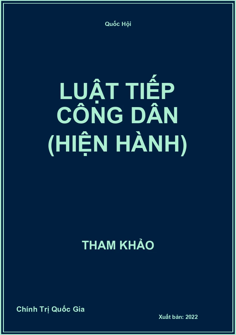 Luật Tiếp công dân (Hiện hành)