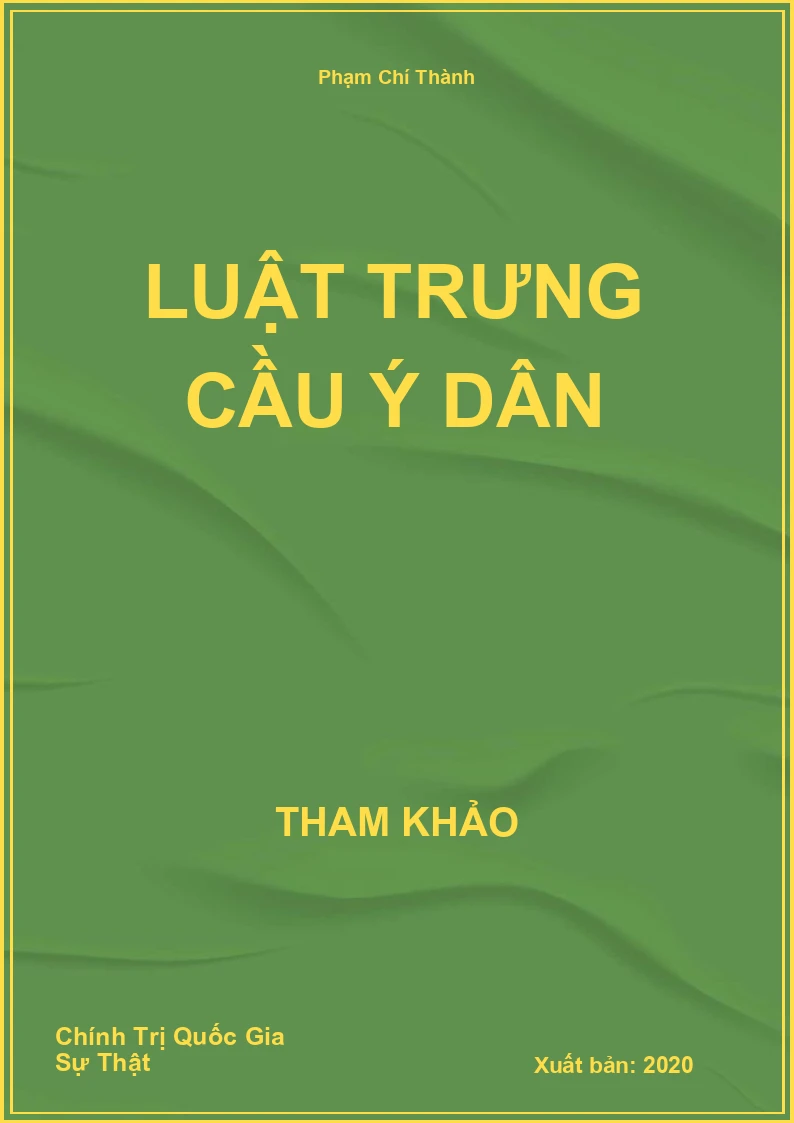 Luật trưng cầu ý dân