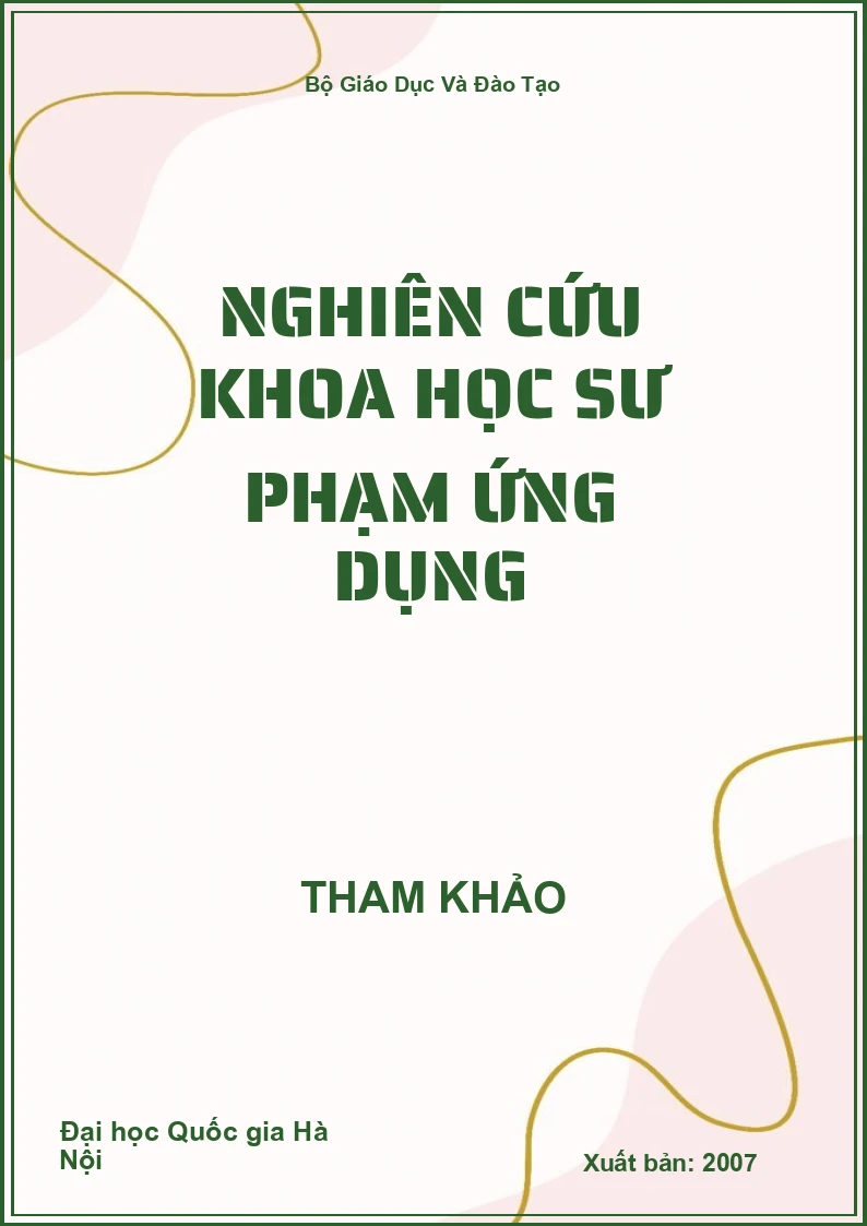 Nghiên cứu khoa học sư phạm ứng dụng