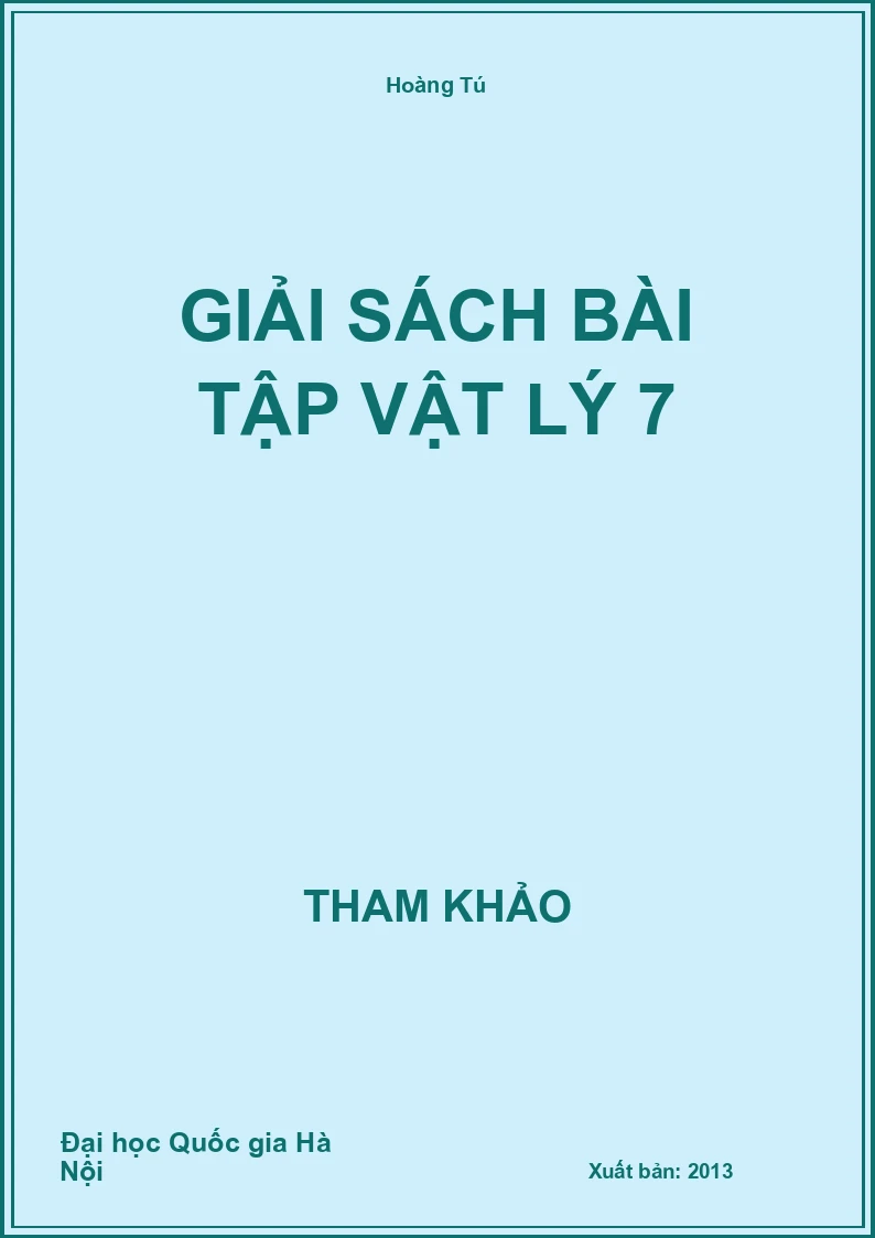 Giải sách bài tập Vật Lý 7