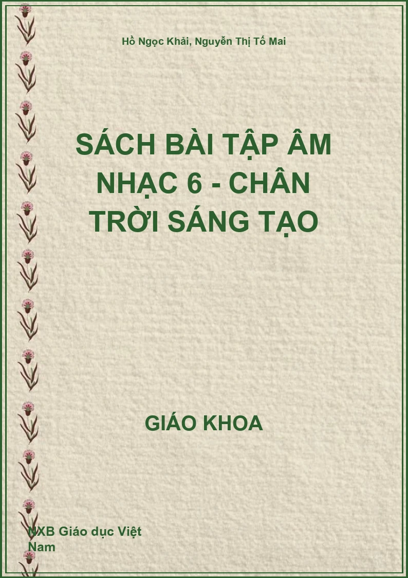 Sách bài tập Âm nhạc 6 - Chân trời sáng tạo