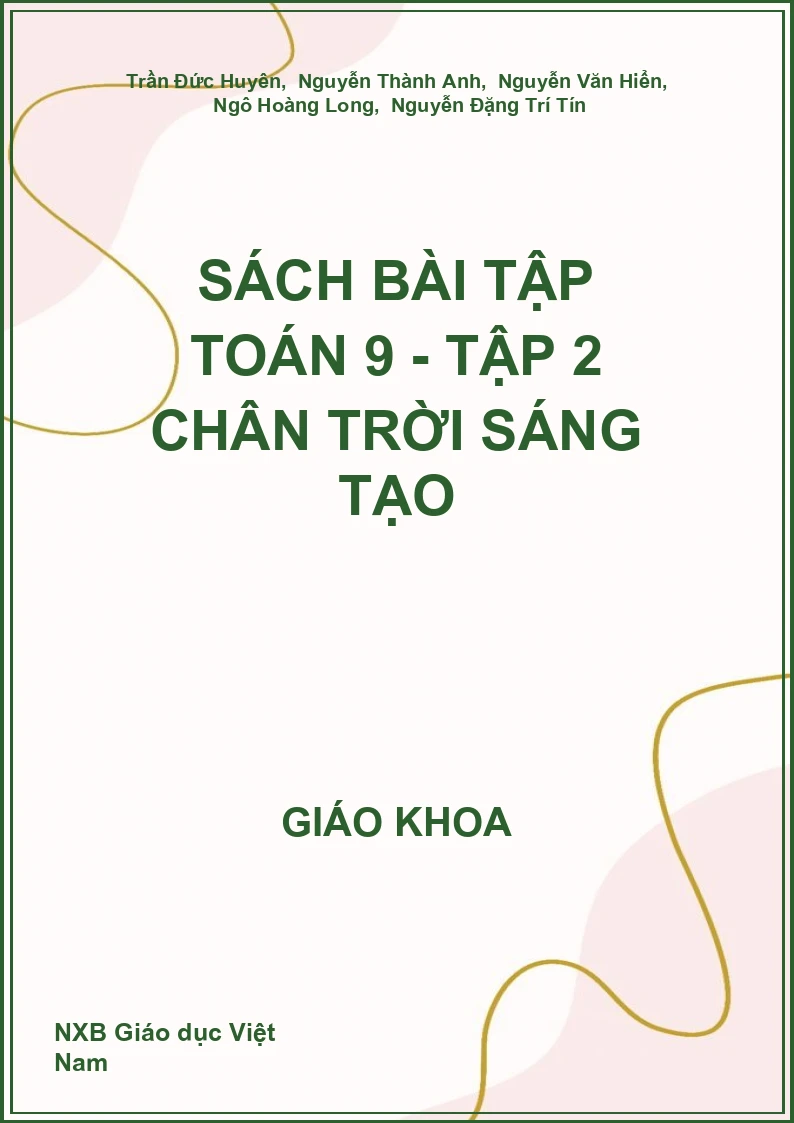 Sách bài tập Toán 9 - Tập 2 Chân trời sáng tạo
