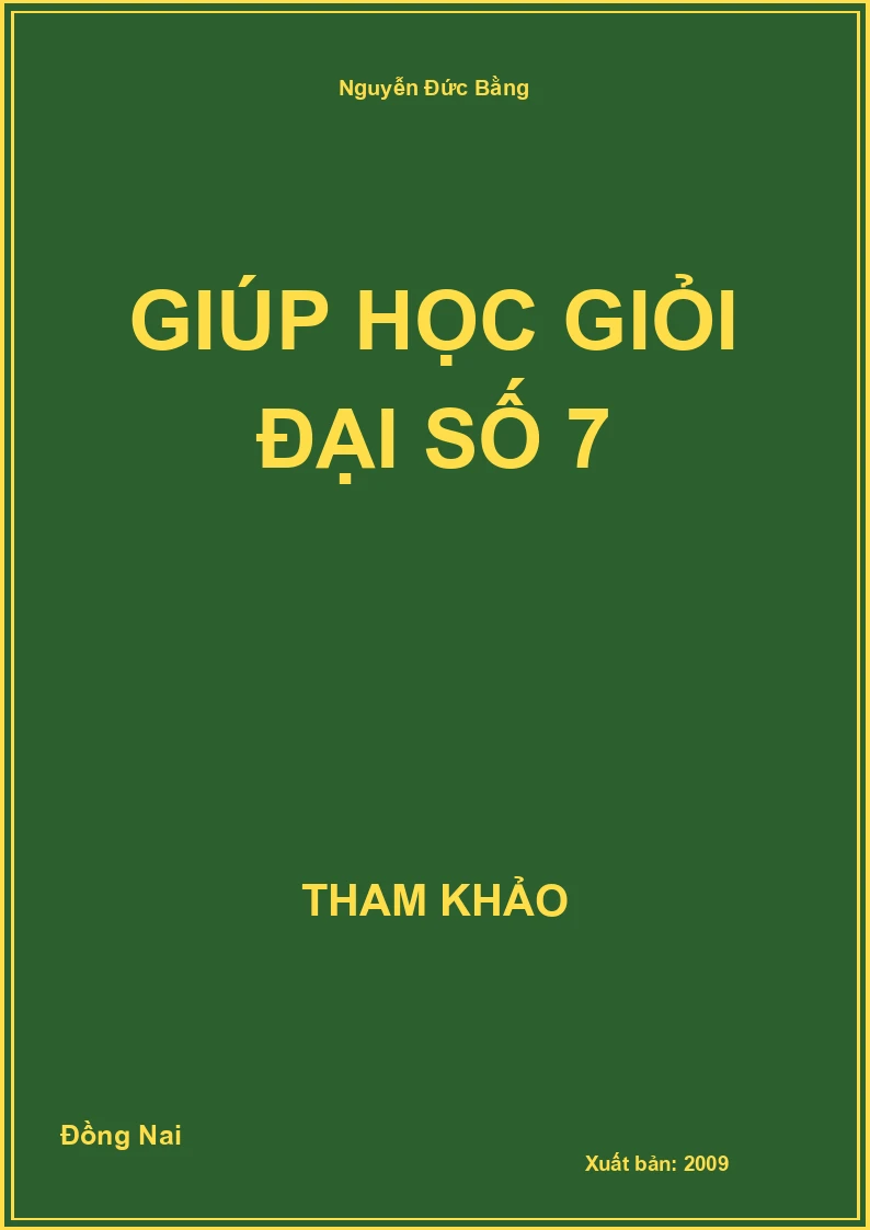 Giúp học giỏi Đại Số 7
