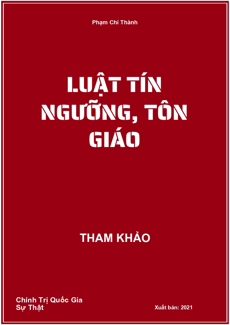 Luật tín ngưỡng, tôn giáo