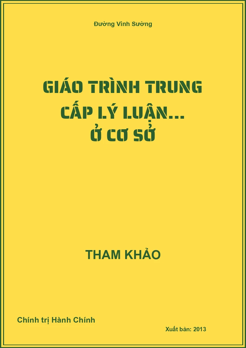 Giáo trình trung cấp lý luận... ở cơ sở
