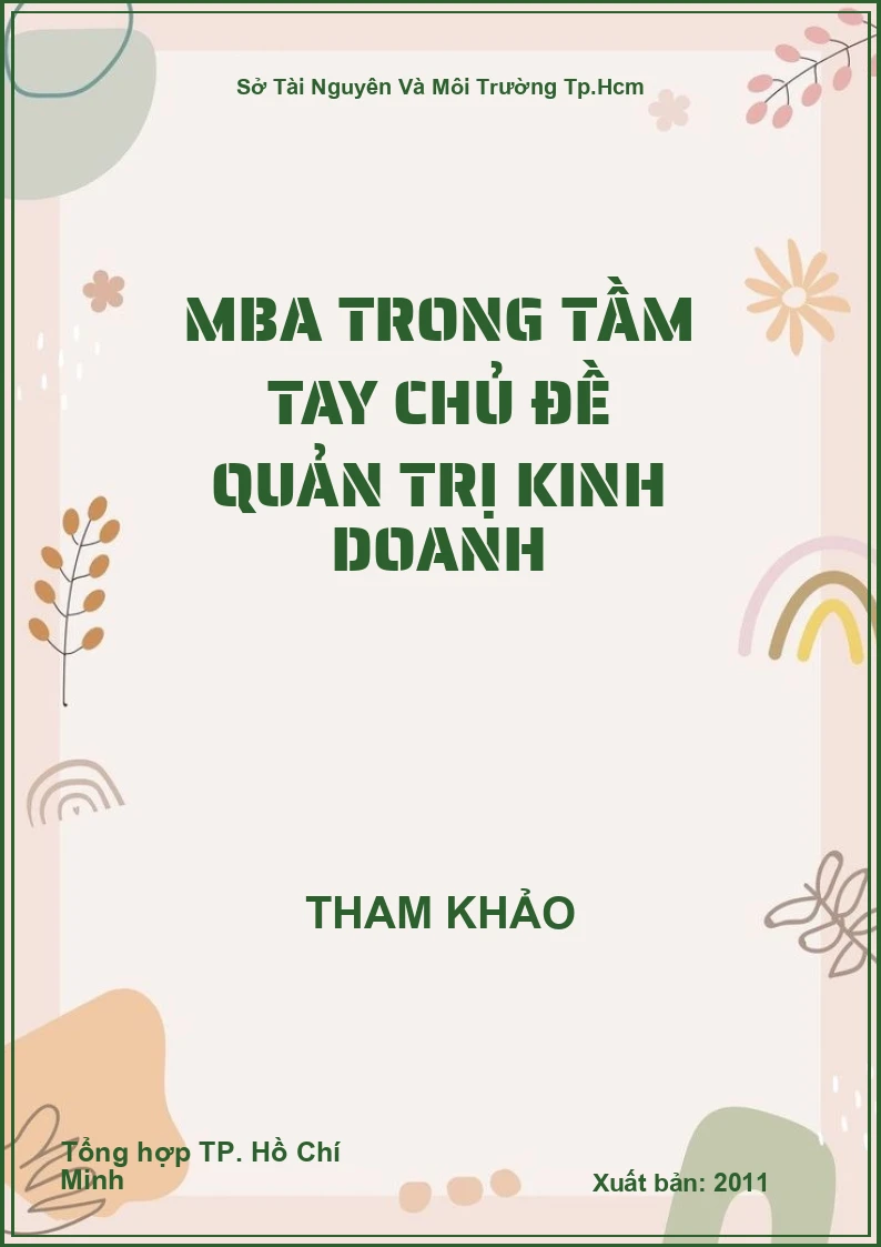 MBA trong tầm tay chủ đề quản trị kinh doanh