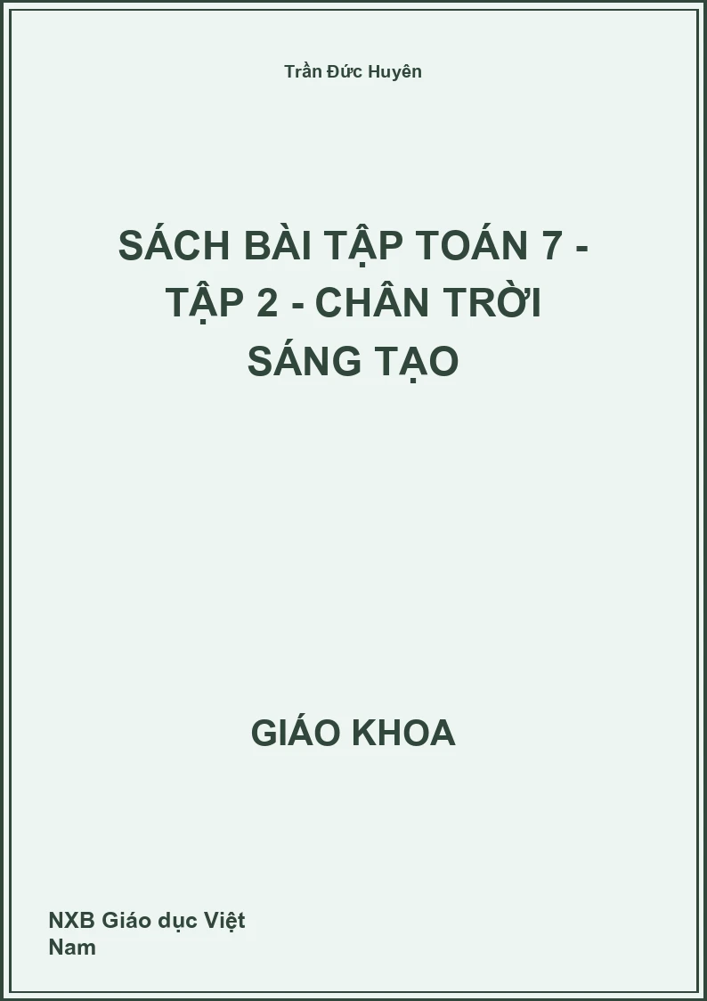 Sách bài tập Toán 7 - Tập 2 - Chân trời sáng tạo