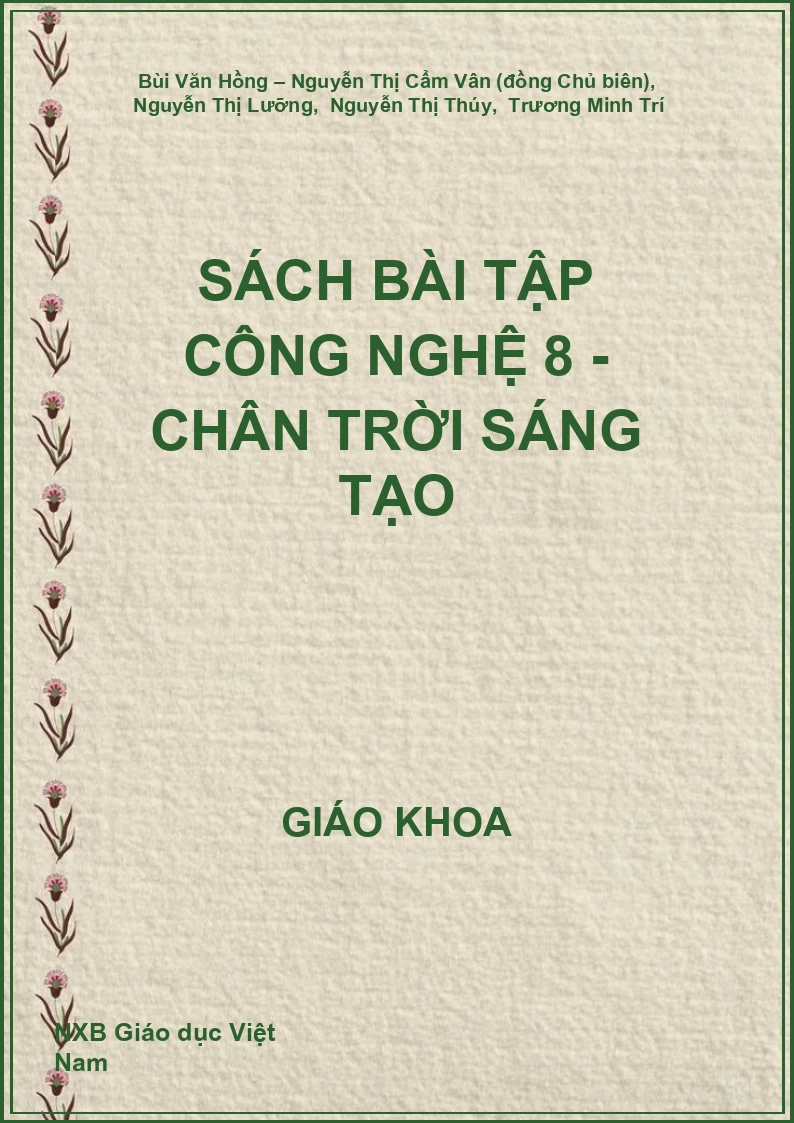 Sách bài tập Công nghệ 8 - Chân trời sáng tạo