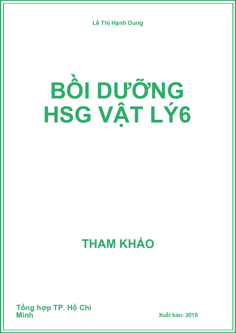 Bồi Dưỡng HSG Vật Lý6