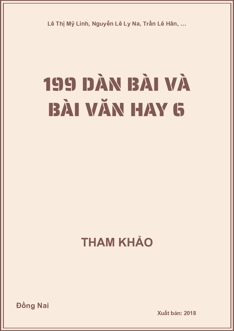 199 dàn bài và bài Văn hay 6