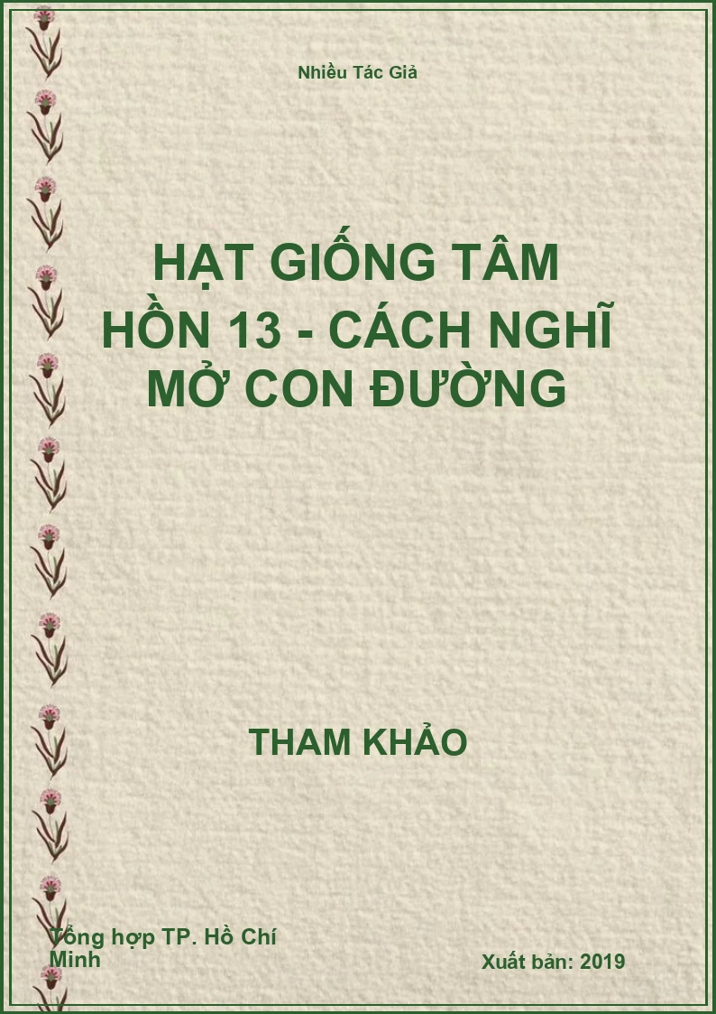 Hạt giống tâm hồn 13 - Cách nghĩ mở con đường