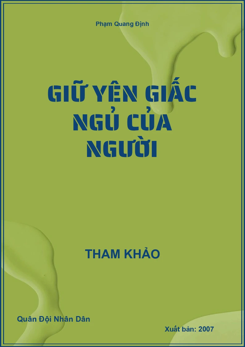 Giữ yên giấc ngủ của người