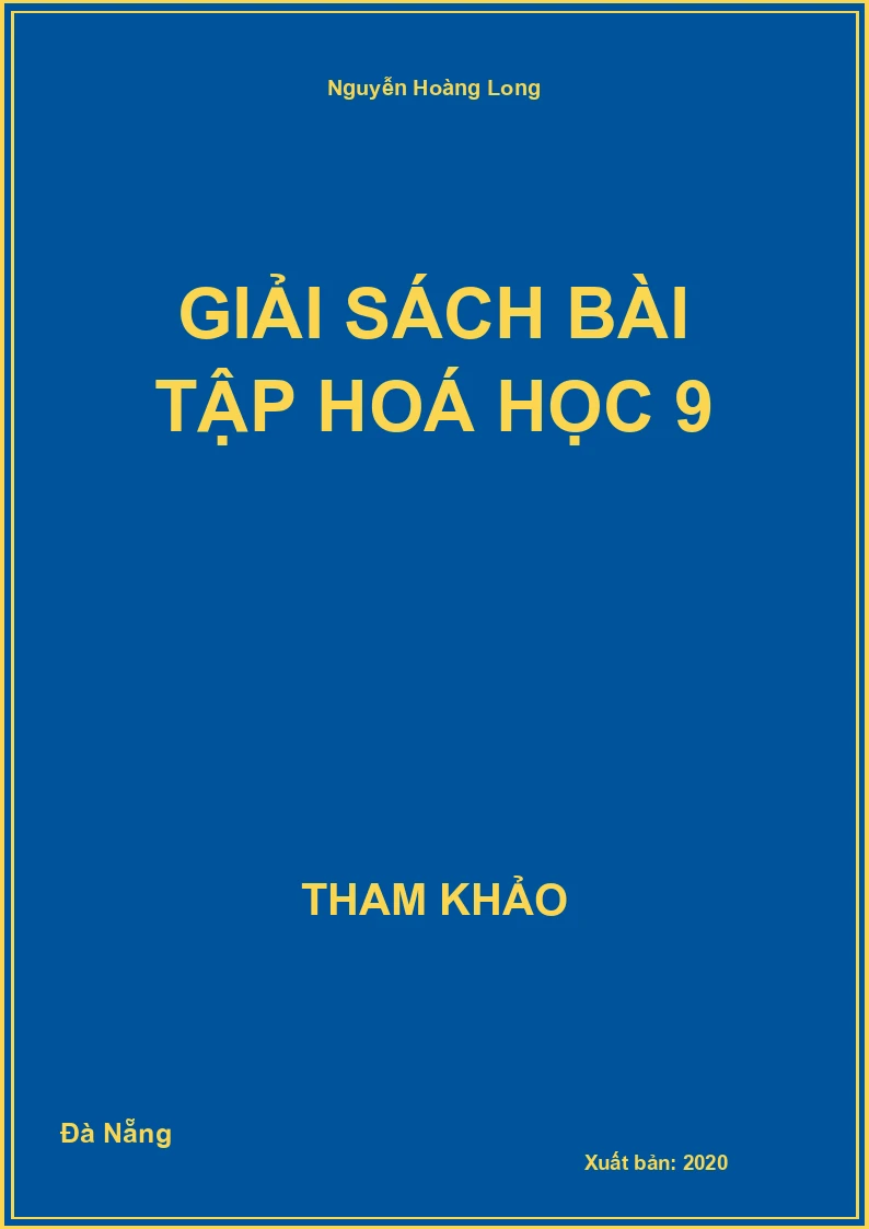 Giải sách bài tập Hoá học 9