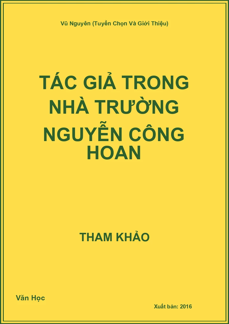 Tác giả trong nhà trường Nguyễn Công Hoan
