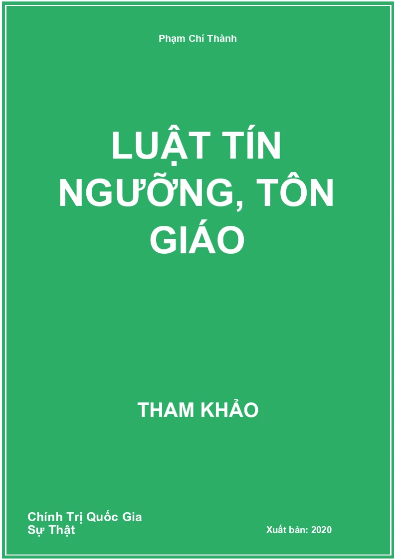 Luật tín ngưỡng, tôn giáo