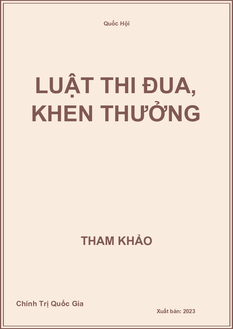 Luật Thi đua, khen thưởng