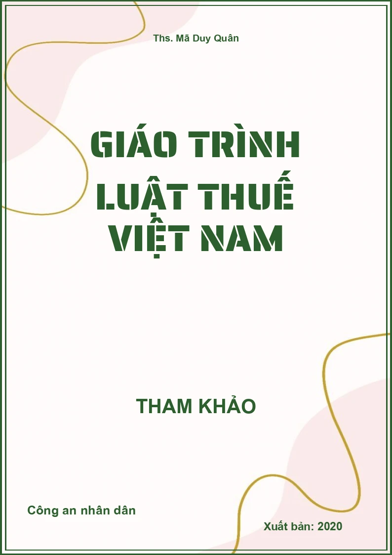 Giáo trình luật thuế Việt Nam