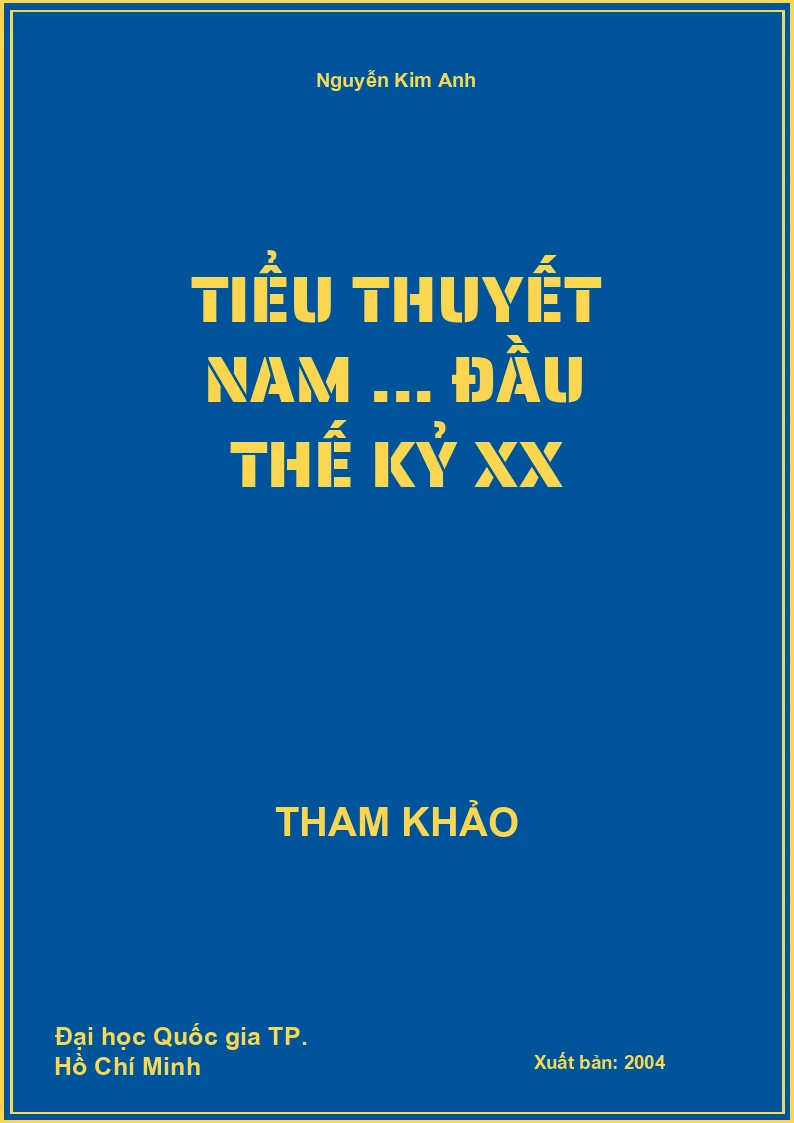 Tiểu thuyết Nam ... đầu thế kỷ XX
