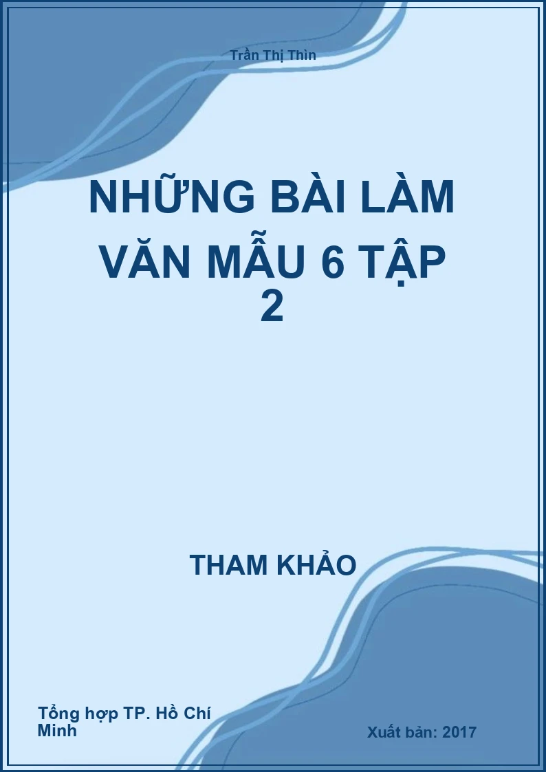 Những bài làm Văn mẫu 6 tập 2