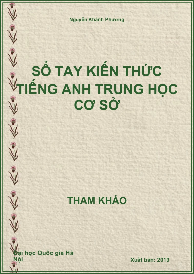 Sổ Tay Kiến Thức Tiếng Anh Trung Học Cơ Sở