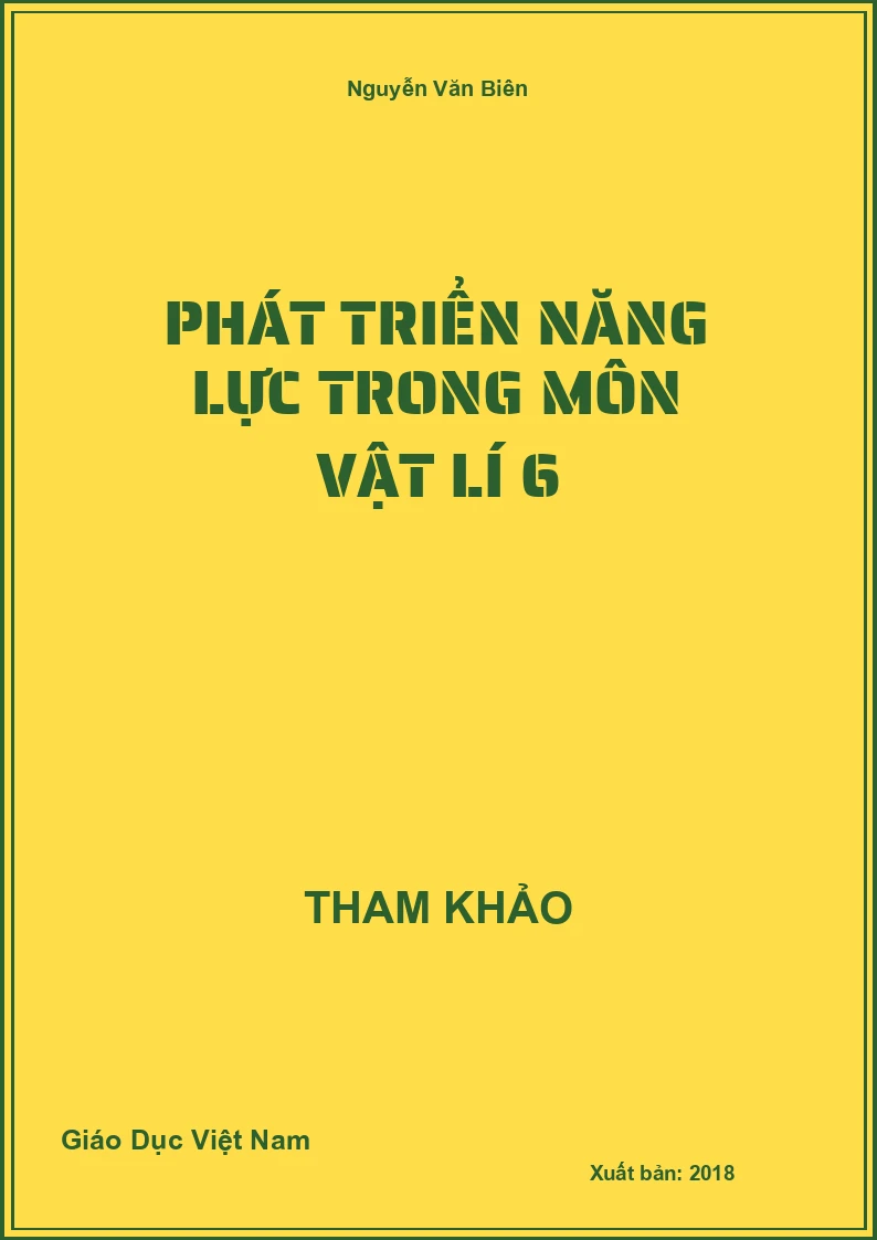 Phát triển năng lực trong môn Vật lí 6