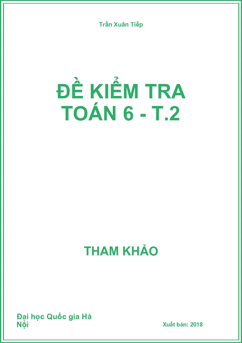 Đề kiểm tra Toán 6 - T.2