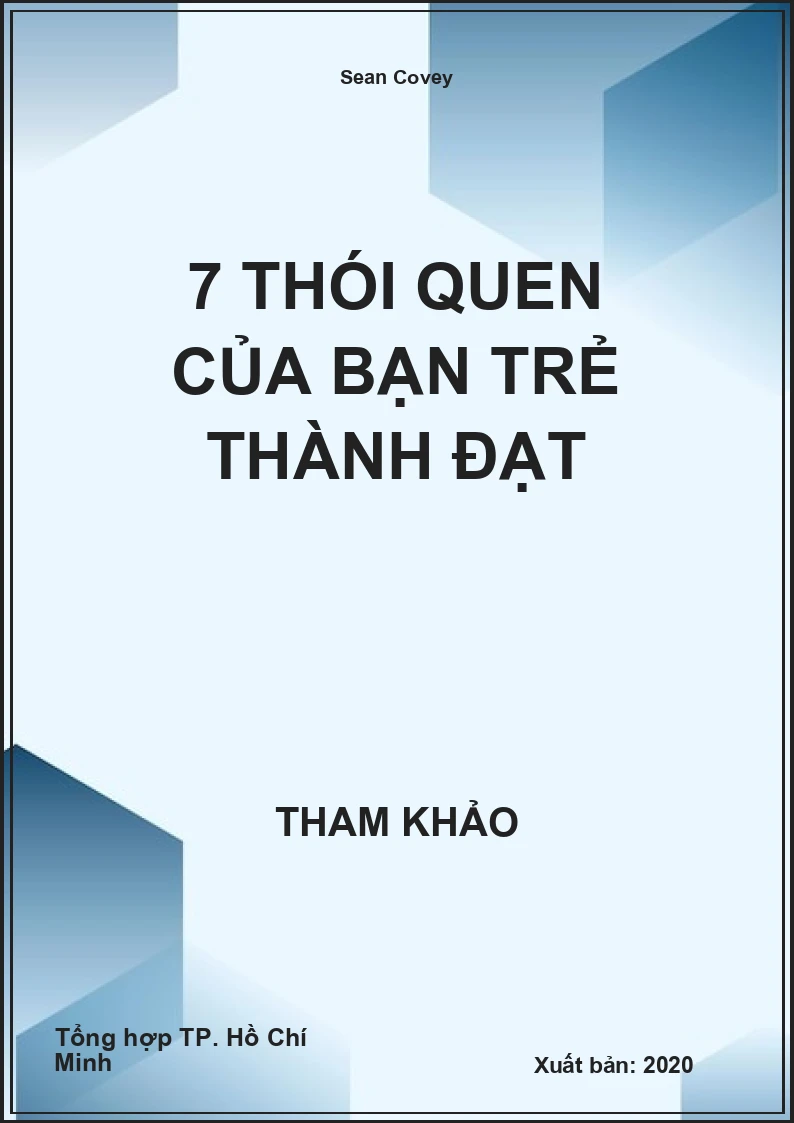 7 thói quen của bạn trẻ thành đạt
