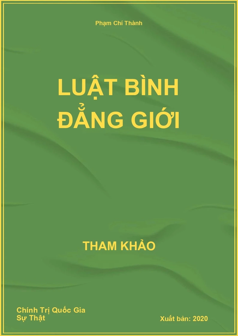 Luật Bình đẳng giới