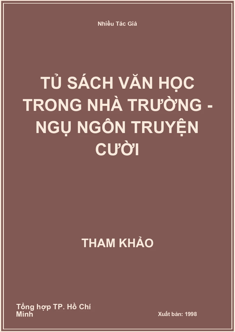 Tủ sách Văn học trong nhà trường - Ngụ ngôn truyện cười