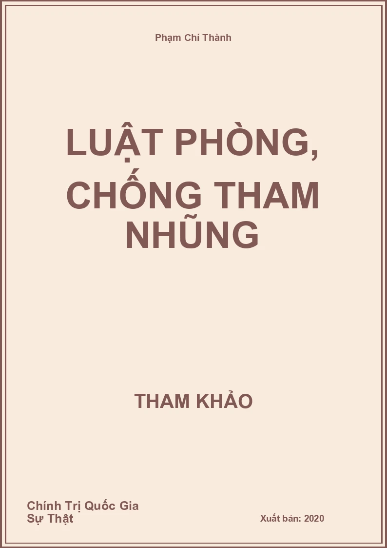 Luật phòng, chống tham nhũng