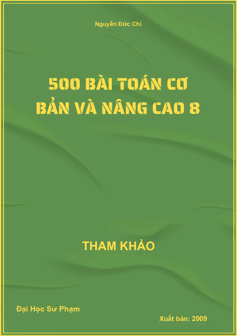 500 Bài Toán cơ bản và nâng cao 8