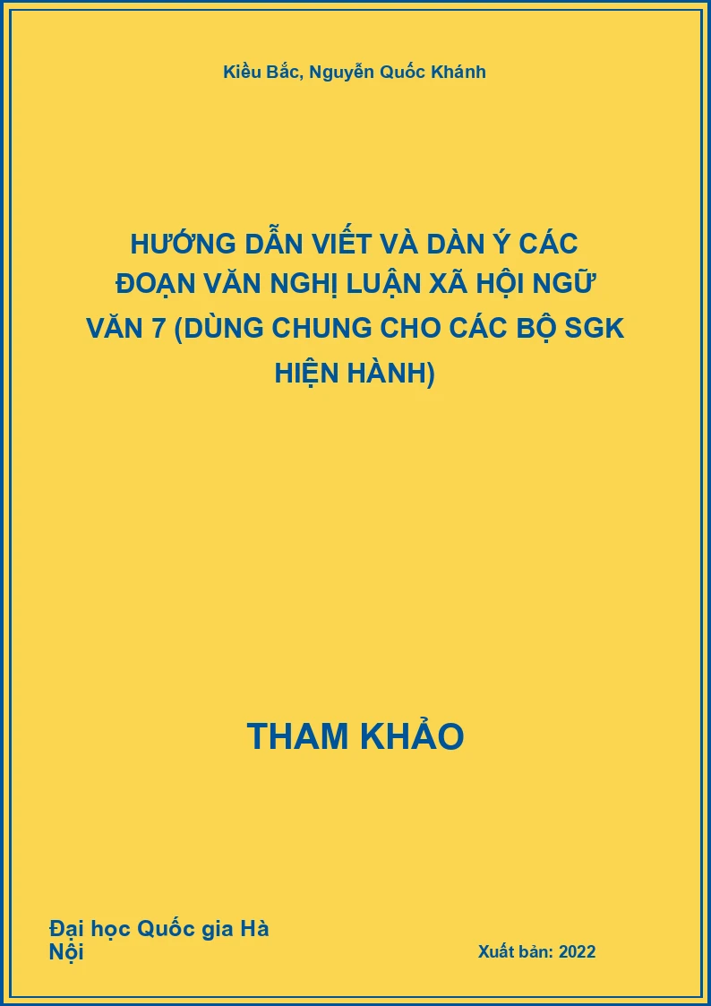 Hướng dẫn viết và dàn ý các đoạn Văn nghị luận xã hội Ngữ Văn 7 (dùng chung cho các bộ SGK hiện hành)