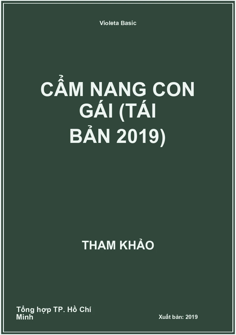 Cẩm Nang Con Gái (Tái Bản 2019)