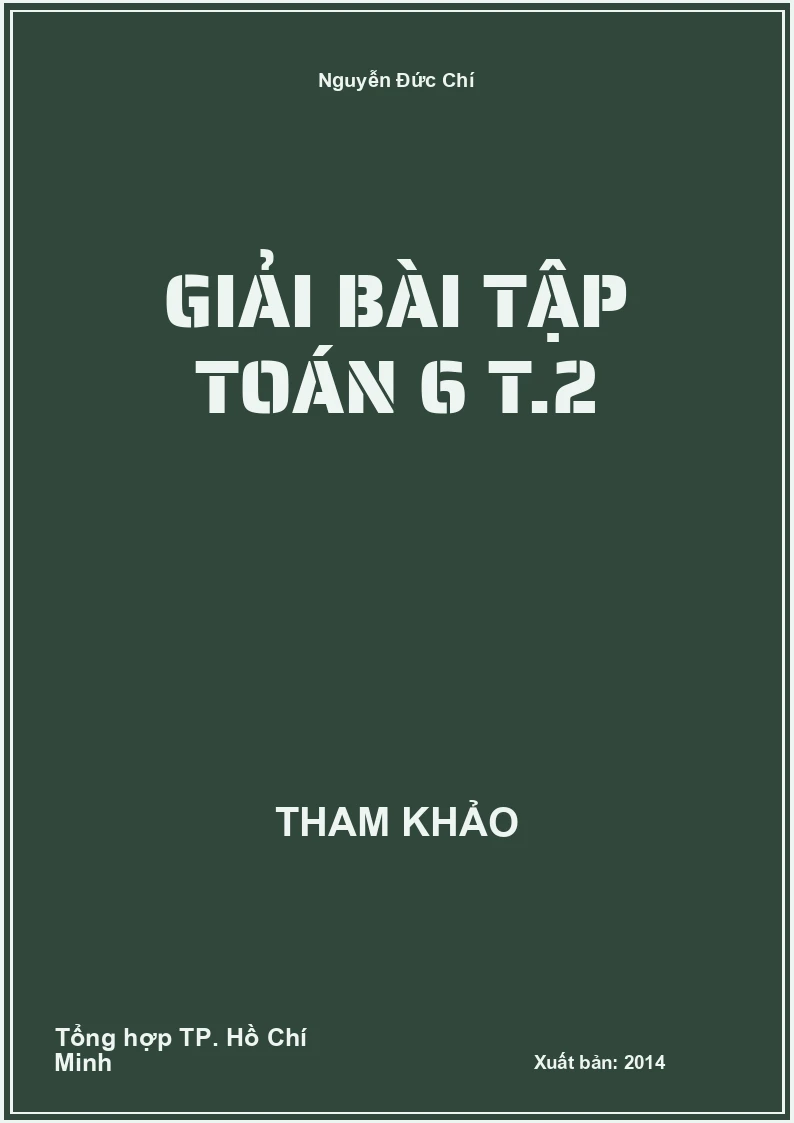 Giải bài tập Toán 6 T.2