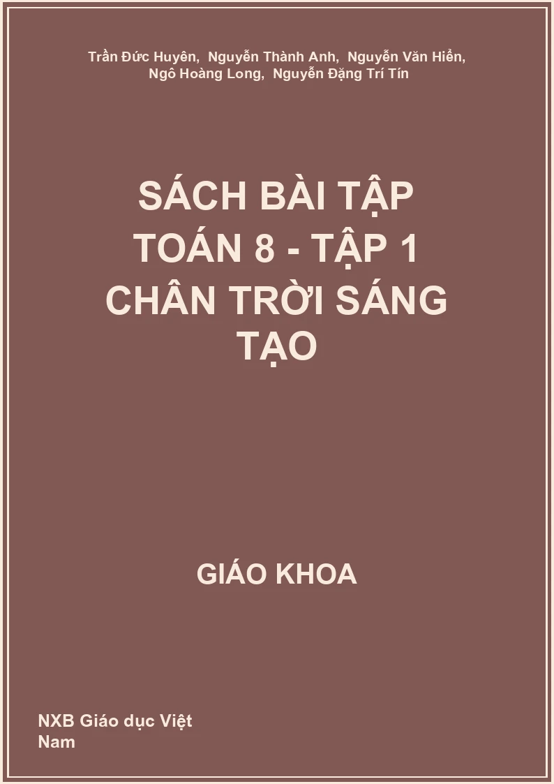 Sách bài tập Toán 8 - Tập 1 Chân trời sáng tạo