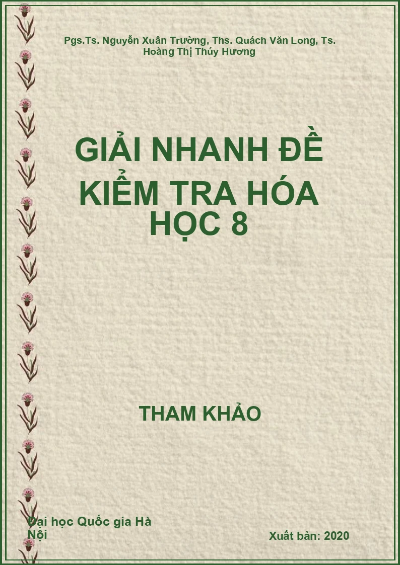 Giải nhanh đề kiểm tra Hóa học 8