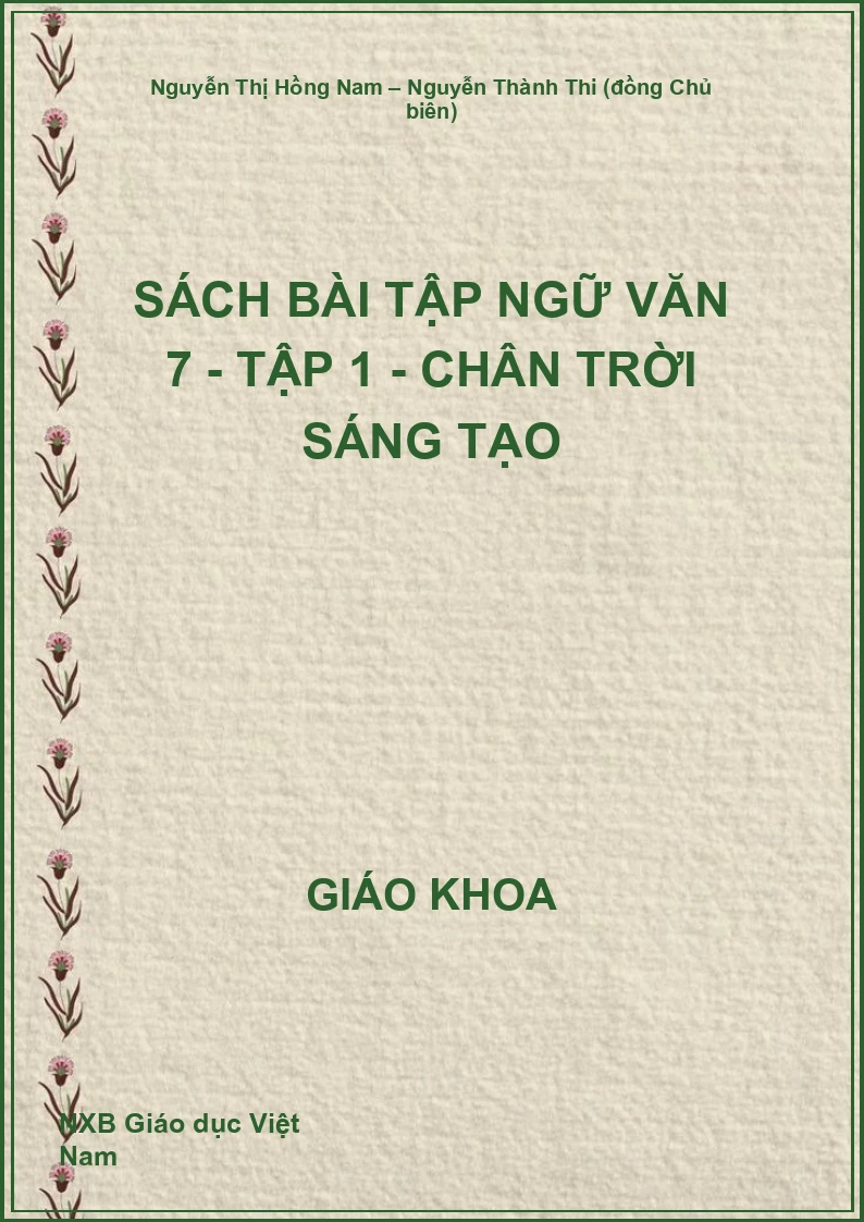 Sách bài tập Ngữ Văn 7 - Tập 1 - Chân trời sáng tạo
