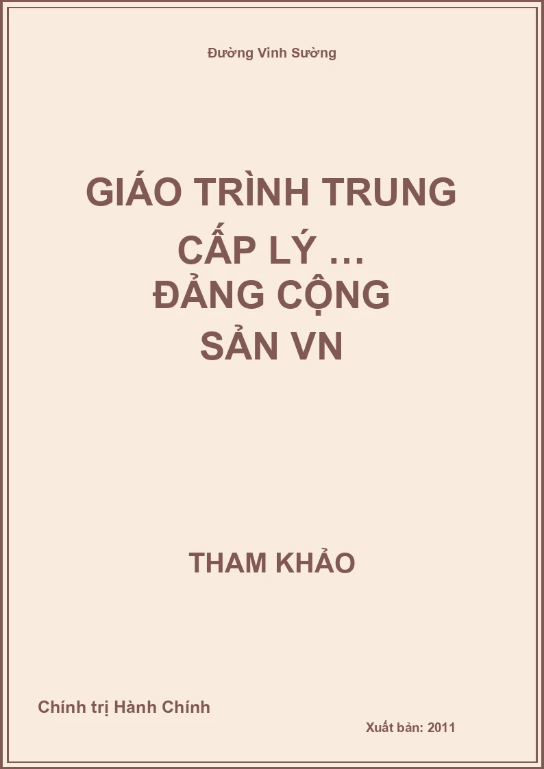 Giáo trình trung cấp lý … Đảng Cộng Sản VN