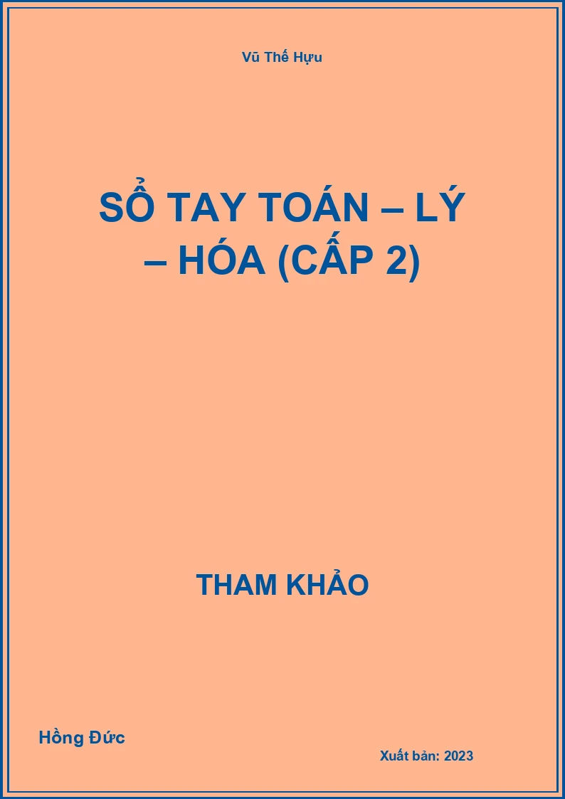 Sổ tay Toán – Lý – Hóa (cấp 2)