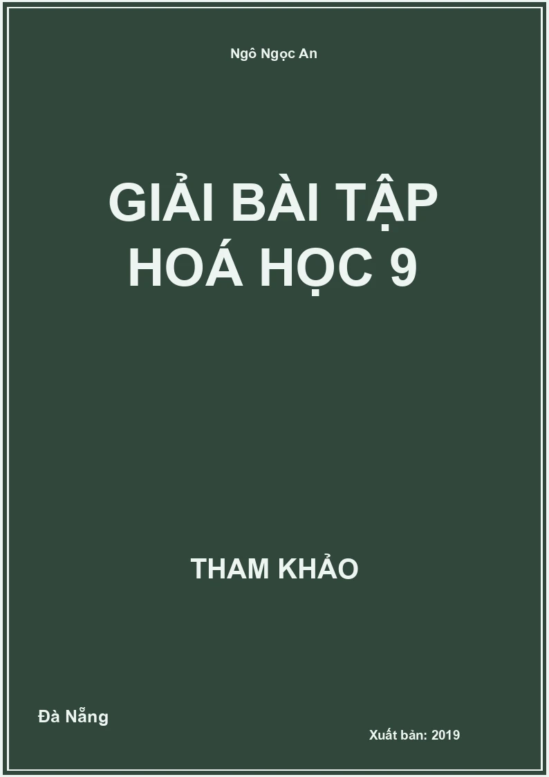Giải bài tập Hoá học 9
