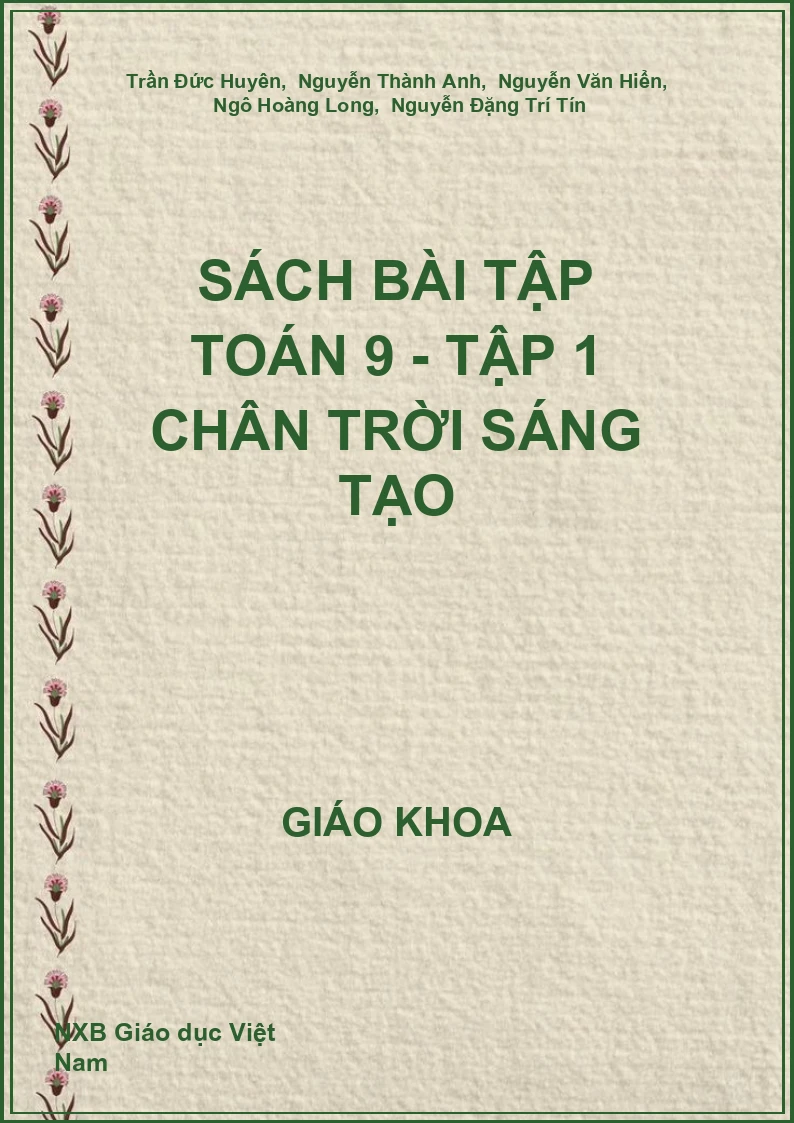 Sách bài tập Toán 9 - Tập 1 Chân trời sáng tạo