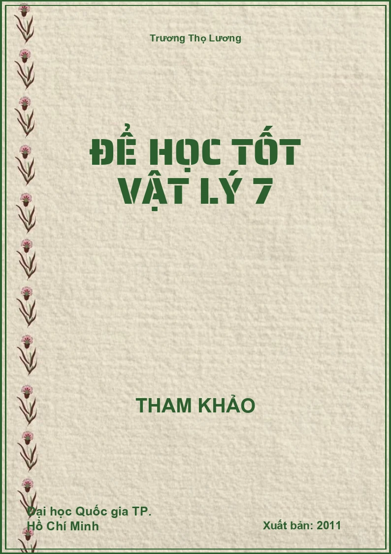 Để học tốt Vật Lý 7